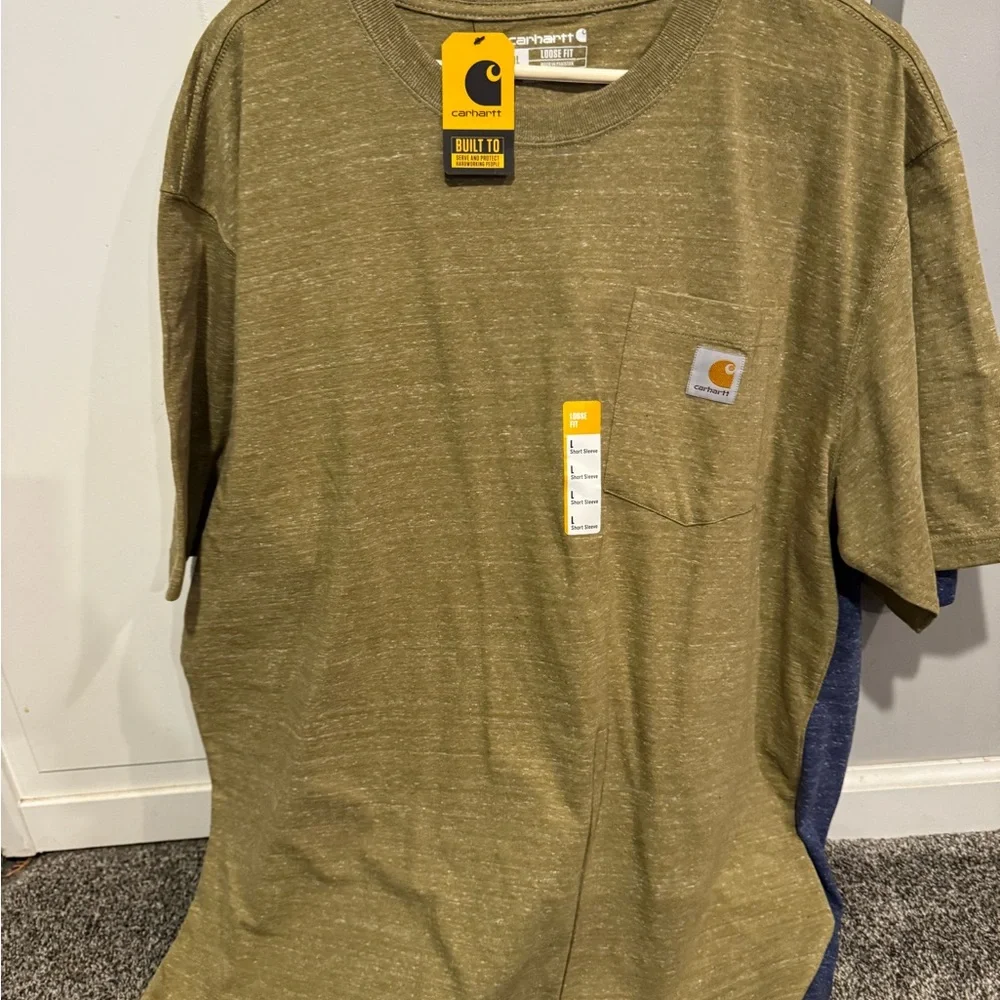 Carhartt Men's Olive Short Sleeve Pocket Tee - Picture 4 of 4